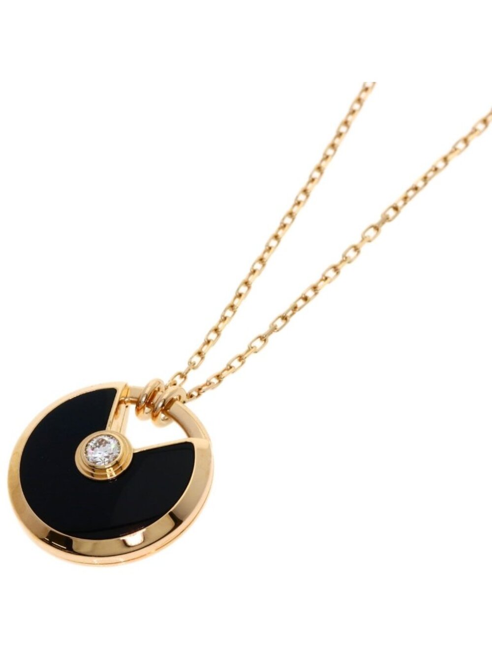 Cartier Amulette de Cartier Onyx Diamond Necklace 18 PG